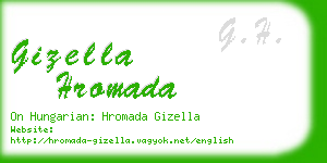 gizella hromada business card